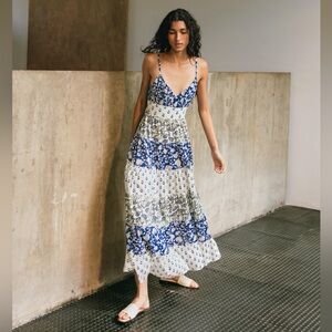 ZARA PATCHWORK PRINT PANEL DRESS MEDIUM EUC